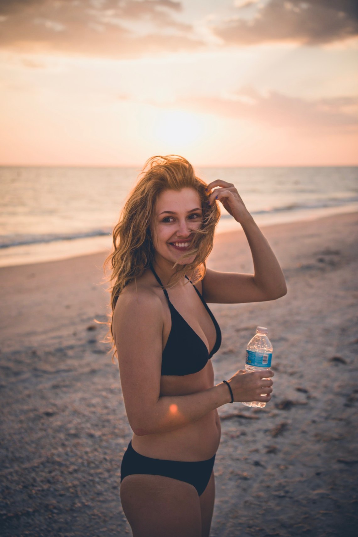 Girl enjoying the little things in life