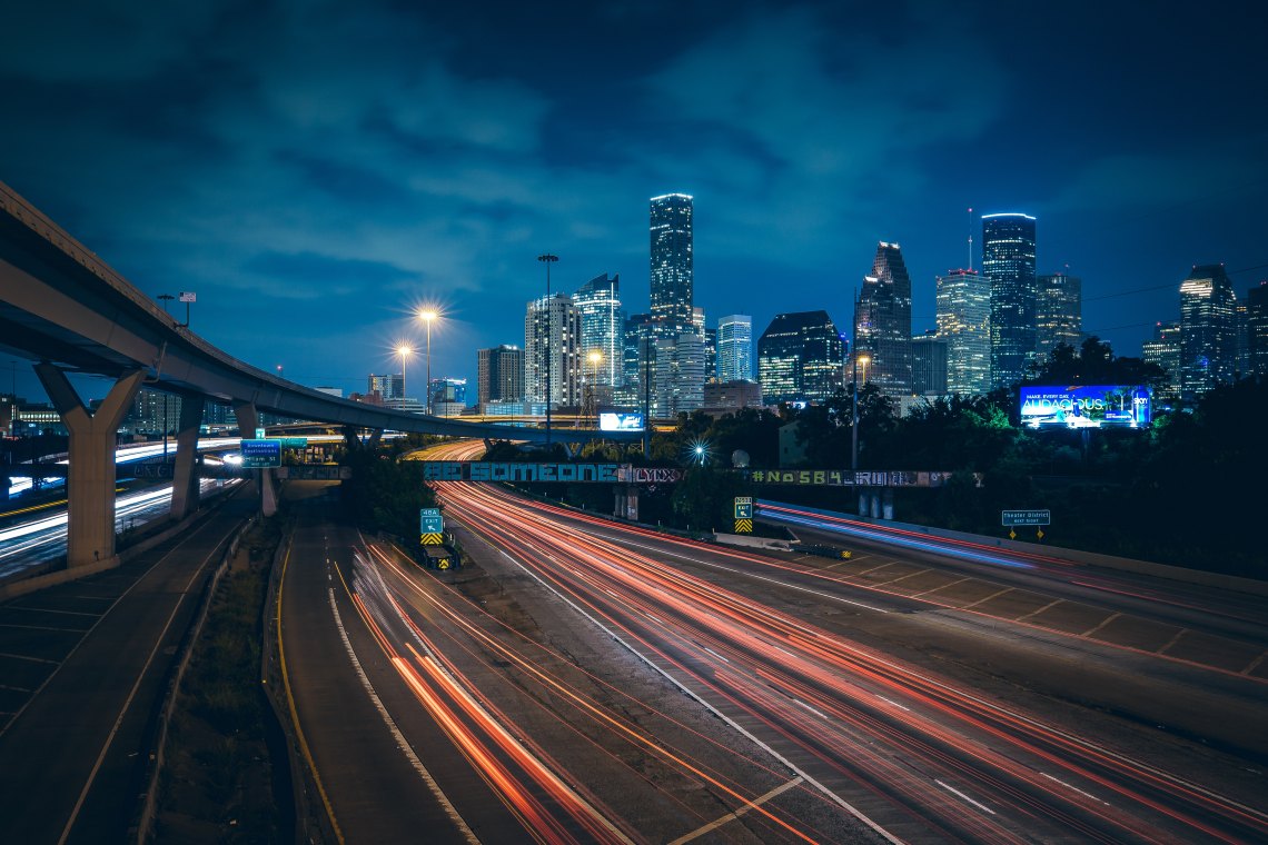 Houston skyline from afar