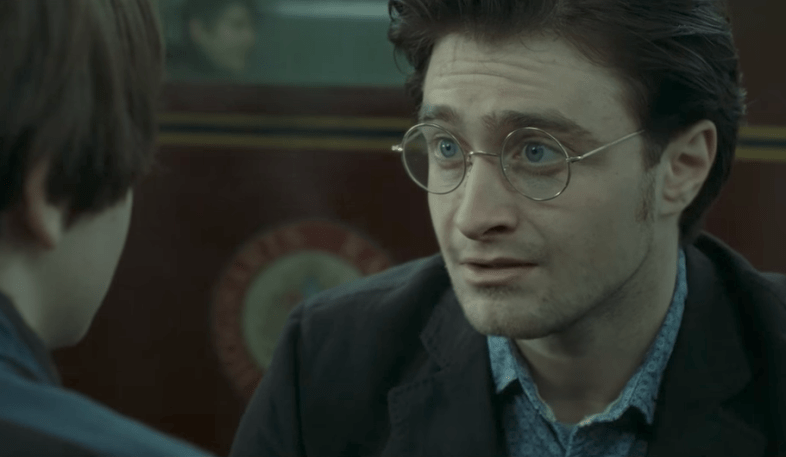 Danielle Radcliffe as Harry Potter in the epilogue scene of the last movie