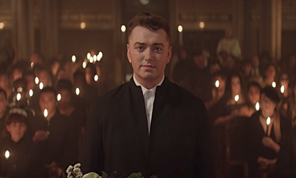 Sam Smith in the music video for "Lay Me Down"