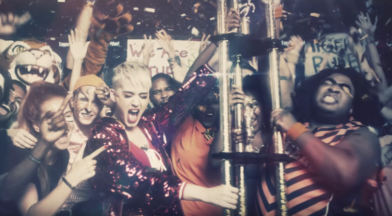 Katy Perry in the music video for "Swish Swish"