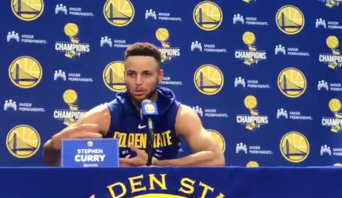 Steph Curry talking about Trump