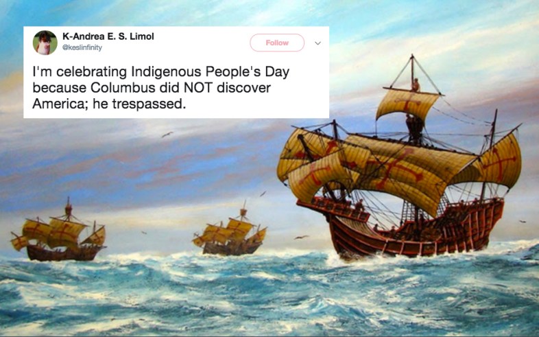 People argue on Twitter over Columbus Day
