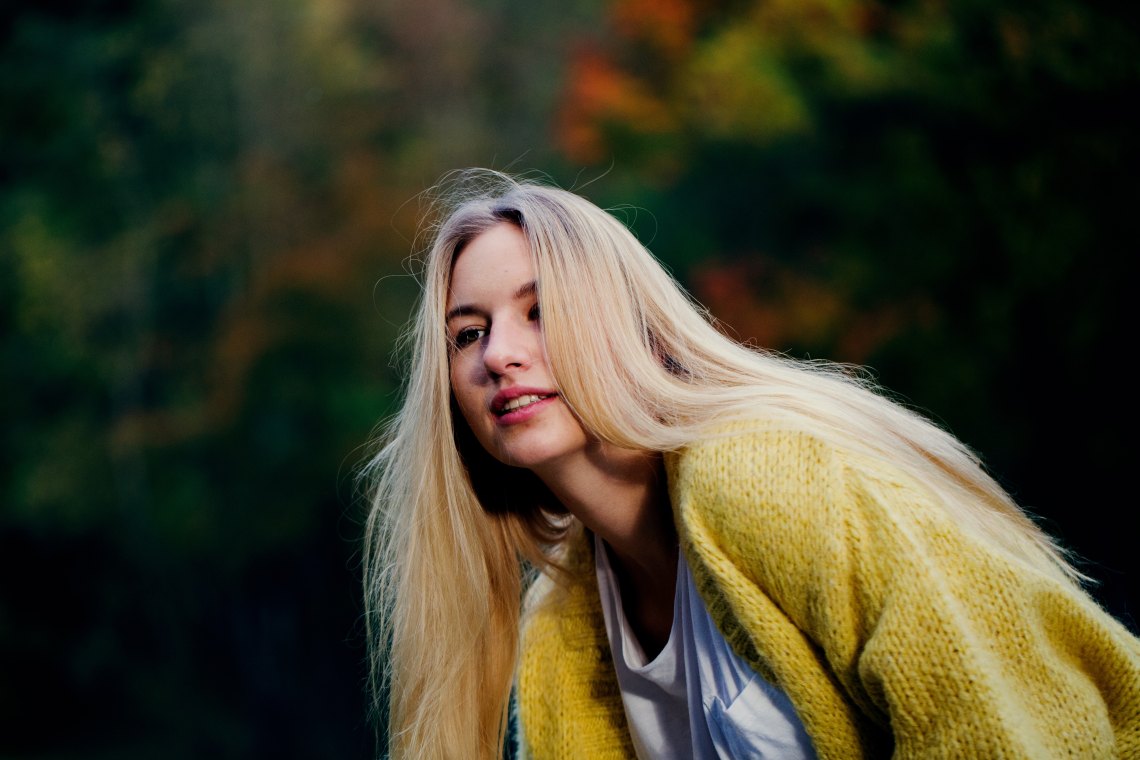 Woman in yellow jacket