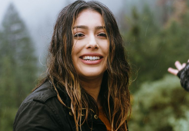 Girl excited to get out of bed in the morning