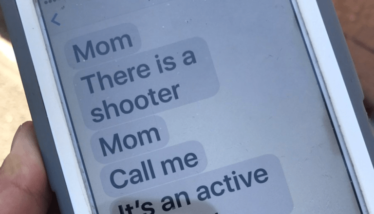 Messages a child sent her mother during the Las Vegas shooting