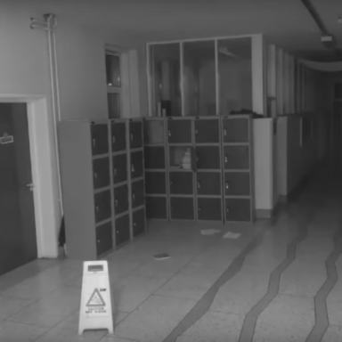 Screenshot from the CCTV video of the ghost at Deerpark
