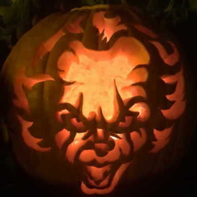 Pennywise Pumpking Jack-O-Lantern For Halloween