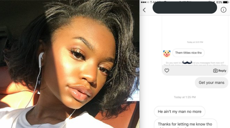 Guy tried to sext this girl so she sent the receipts to the girlfriend