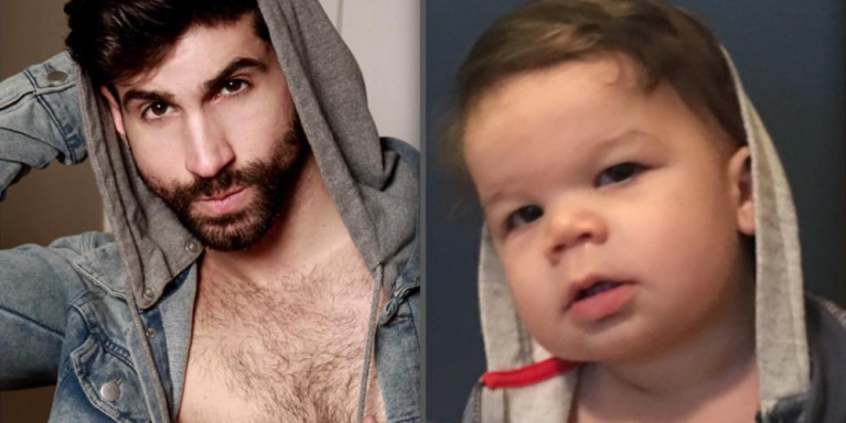 Who Wore It Better: This Smokin’ Hot Model Or His Baby Nephew Who Won’t Stop Trolling Him On Instagram?