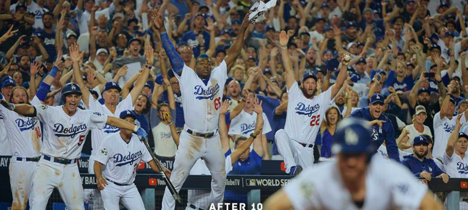 Dodgers celebrating win