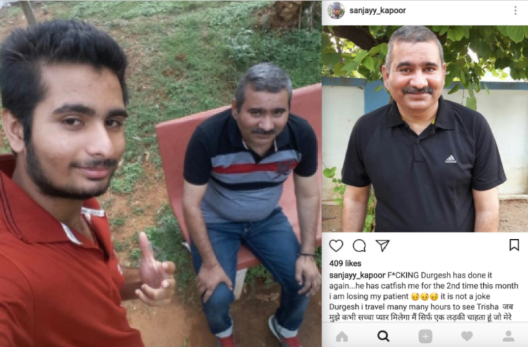 Sanjay keeps getting catfished by Durgesh, an older man