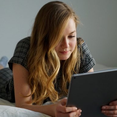 Girl on social media