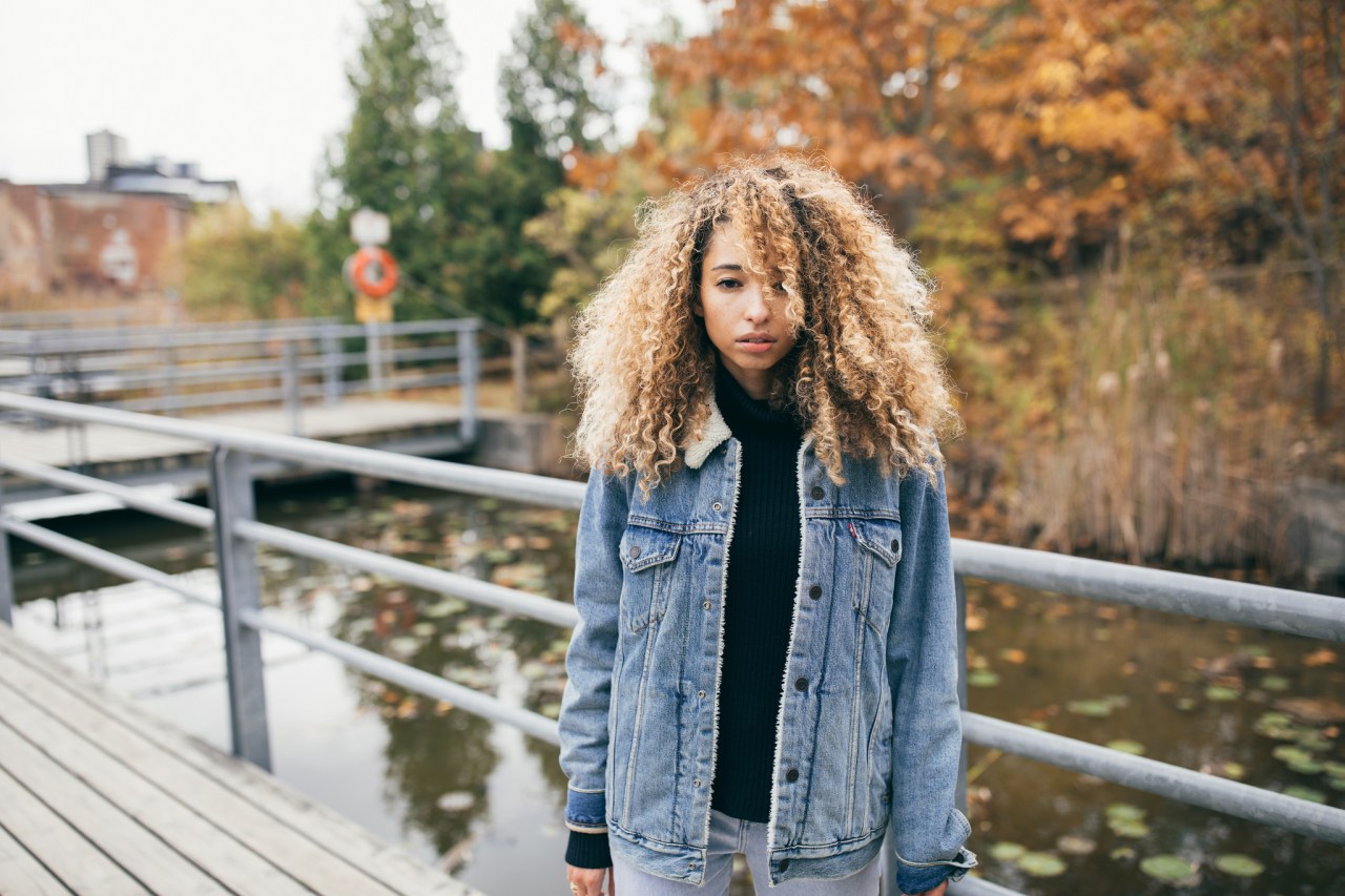 sad girl on bridge