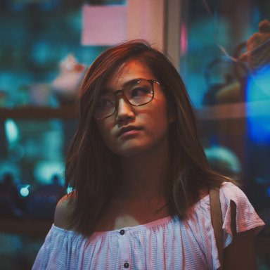 Woman looking sad