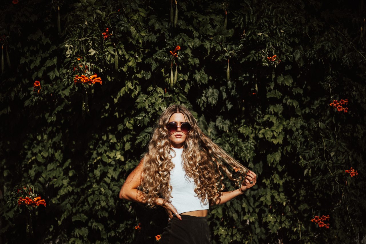 woman with beautiful hair