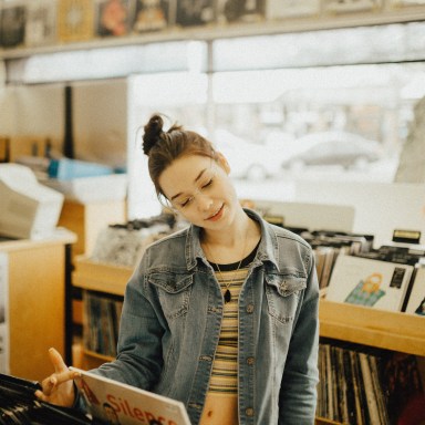 girl in record store, cultural acceptance, acceptance, be yourself