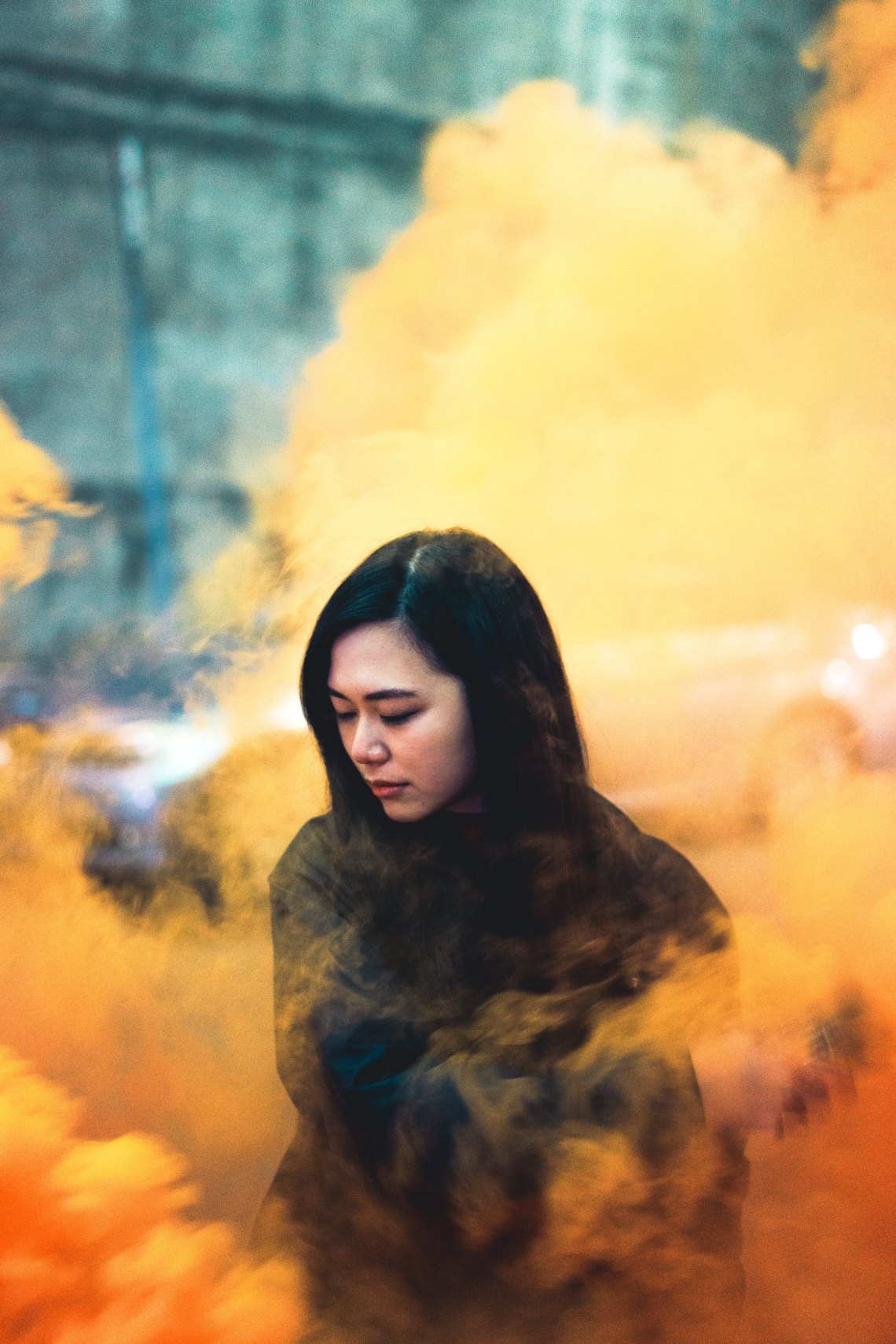 Girl Yellow Smoke