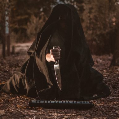 A murderer about to slaughter