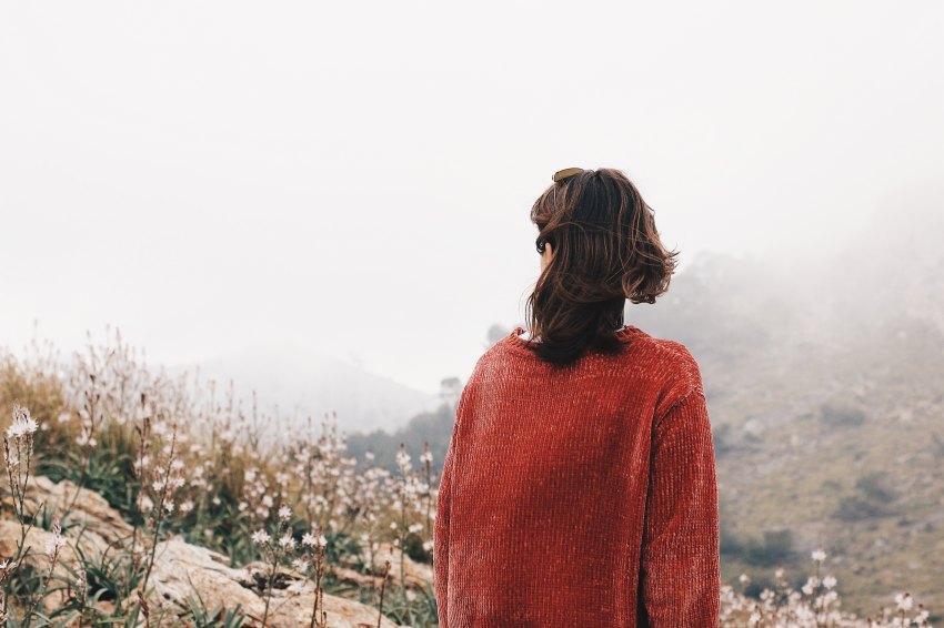 girl walking through field, with you, I'm with you, forever with you