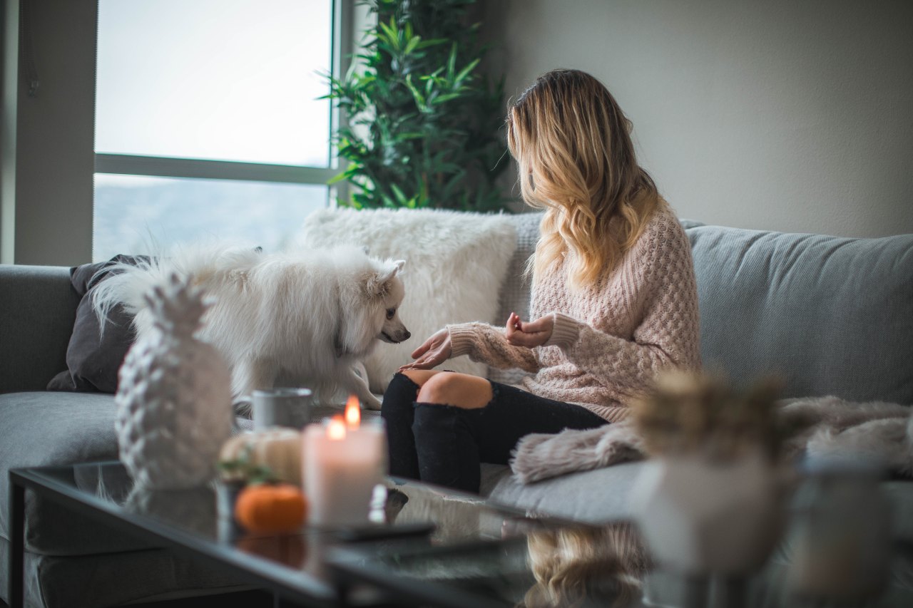 girl on couch