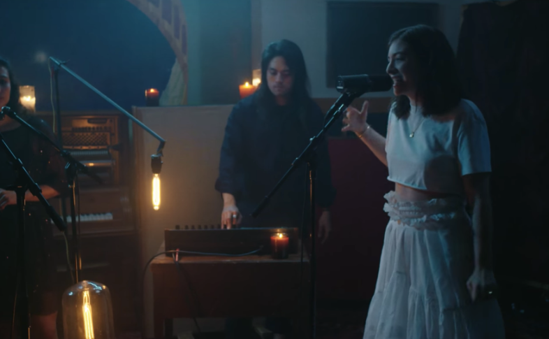 Lord in her VEVO music video for "Homemade Dynamite"