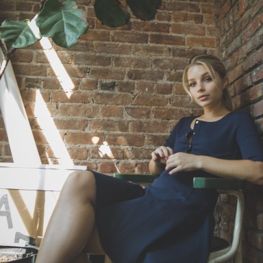woman sitting on chair