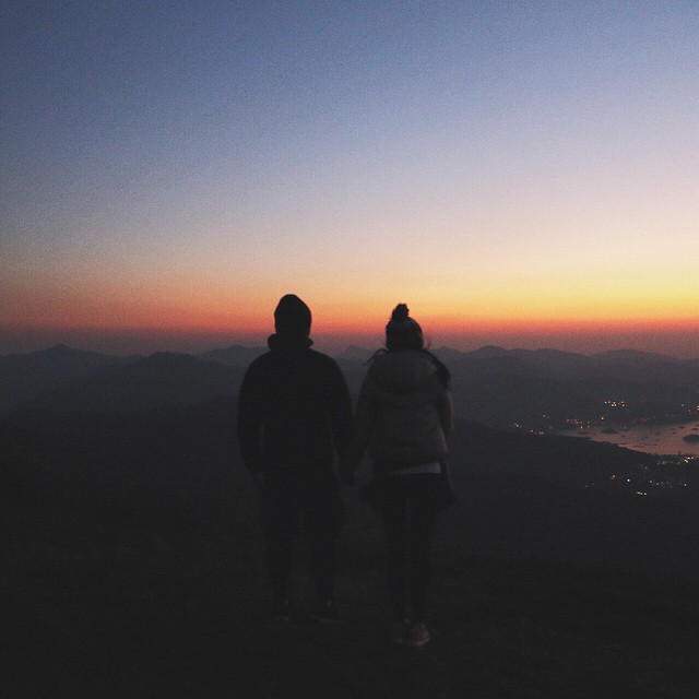 couple in sunset, couple, long distance, long distance relationship, love through distance