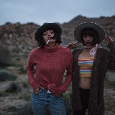 Badass broads intimidate you and smoke in the desert