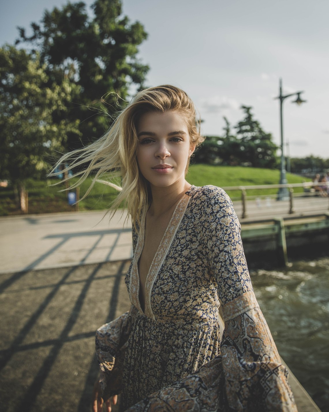 woman standing in park