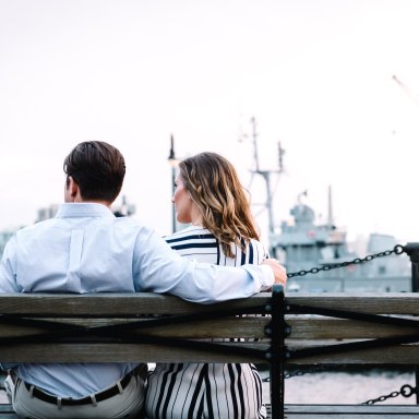 couple sitting on a bench