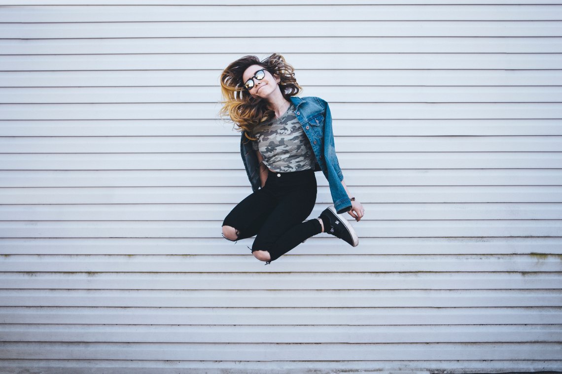 woman jumping