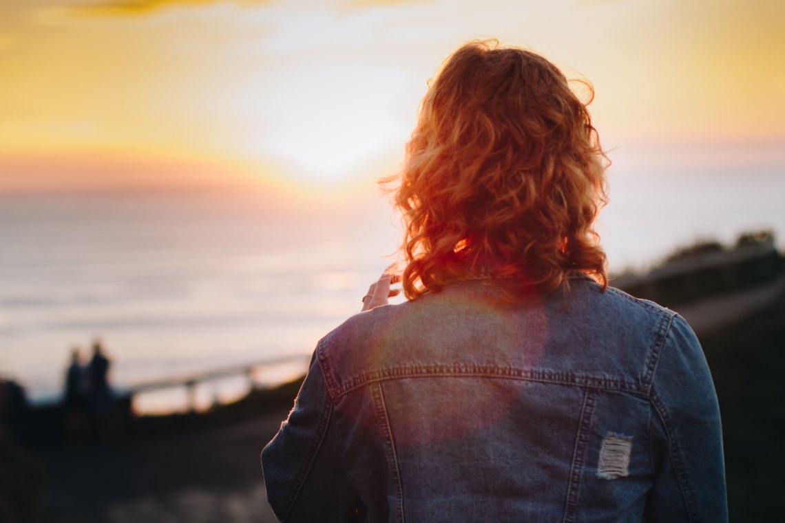 person sunrise