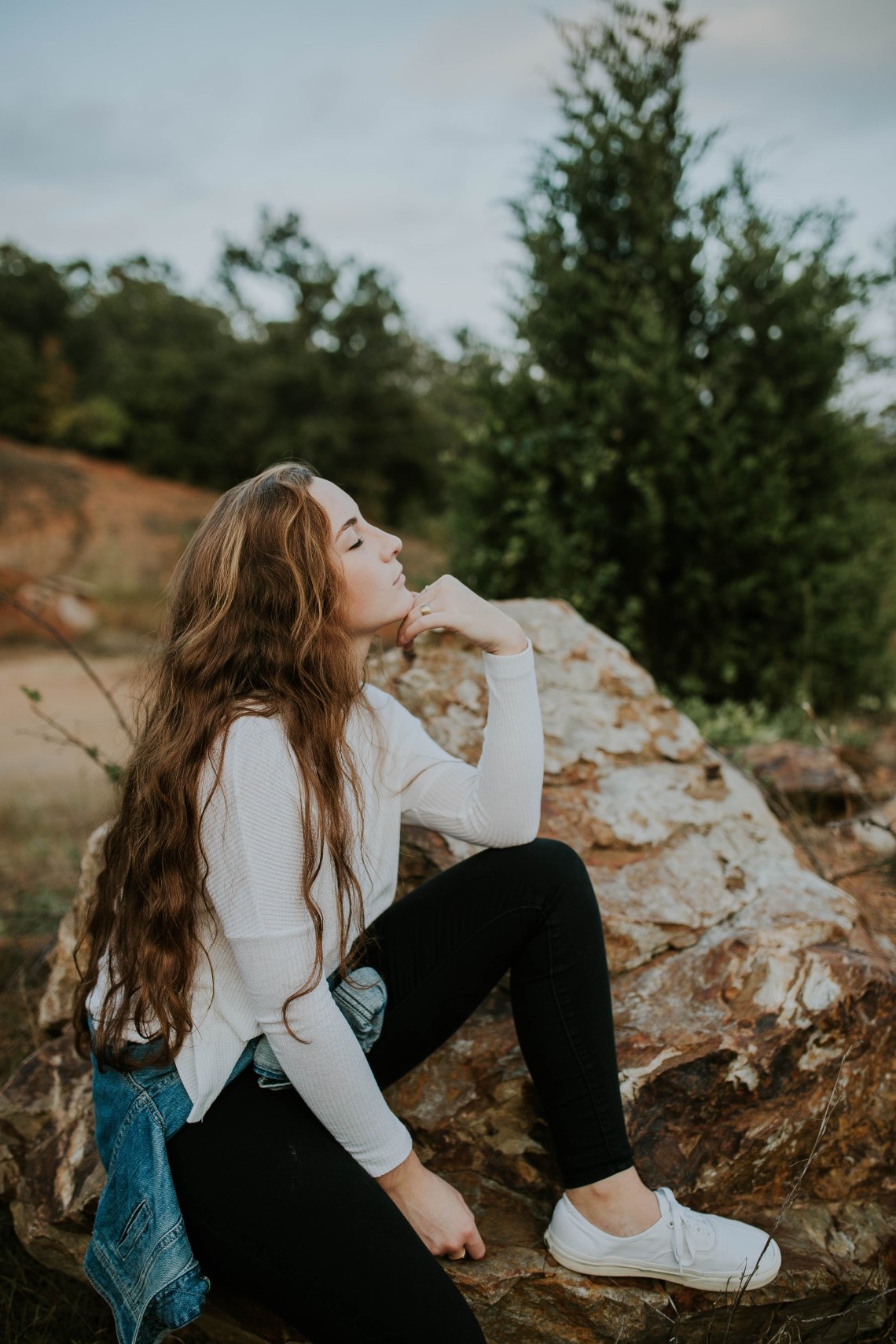 girl on a cliff