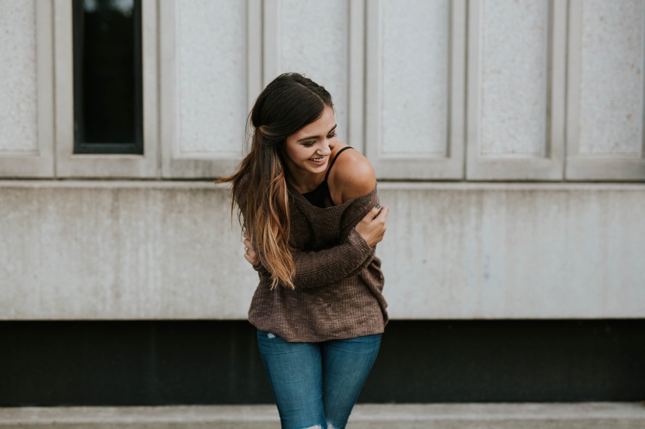 girl laughing