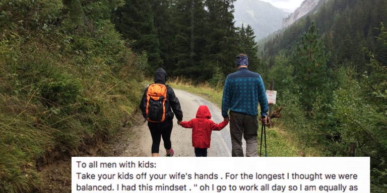 This Dad’s Secret To Co-Parenting With His ‘Warrior’ Wife Is Making Everyone Emotional