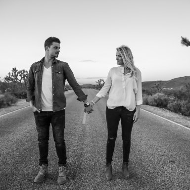 couple holding hands