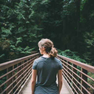 girl on a bridge
