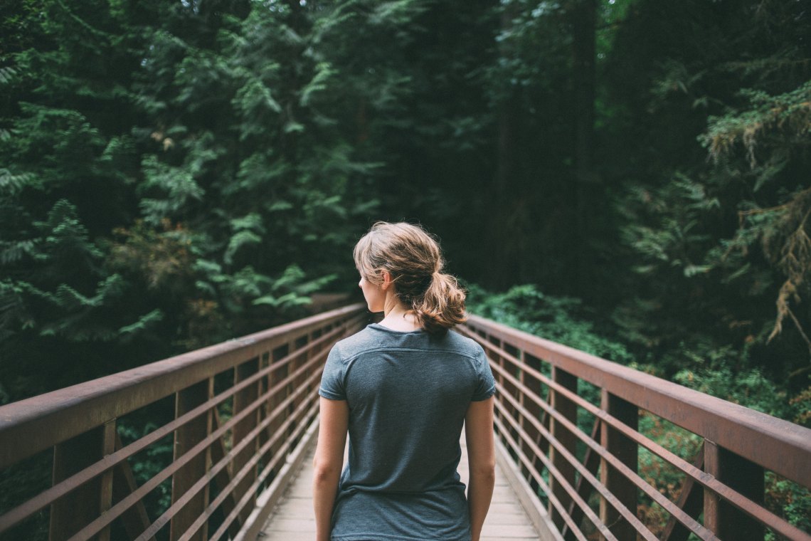 girl on a bridge