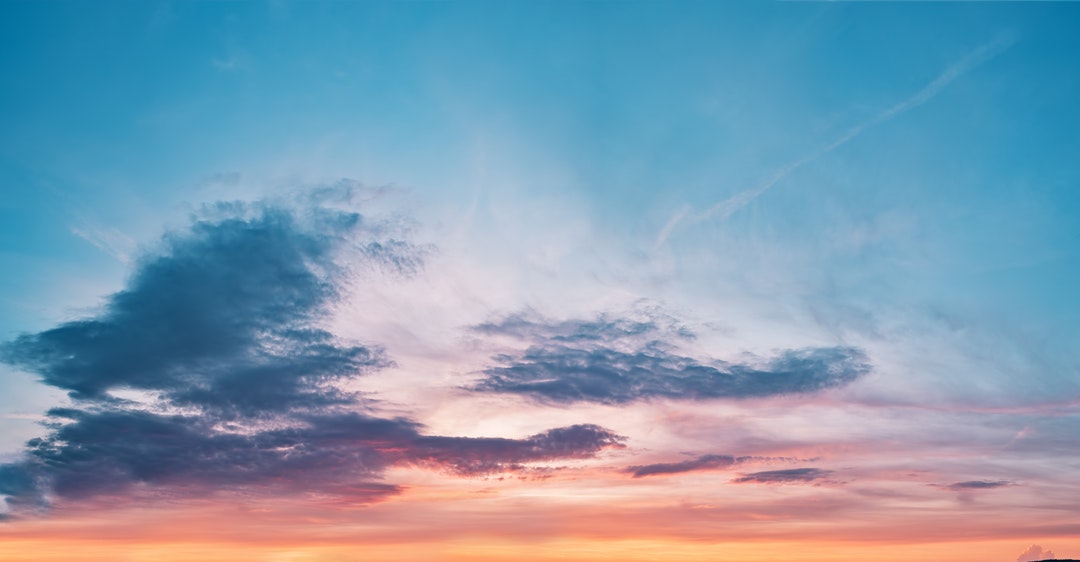 Blue, pink and orange skyscape during sunset