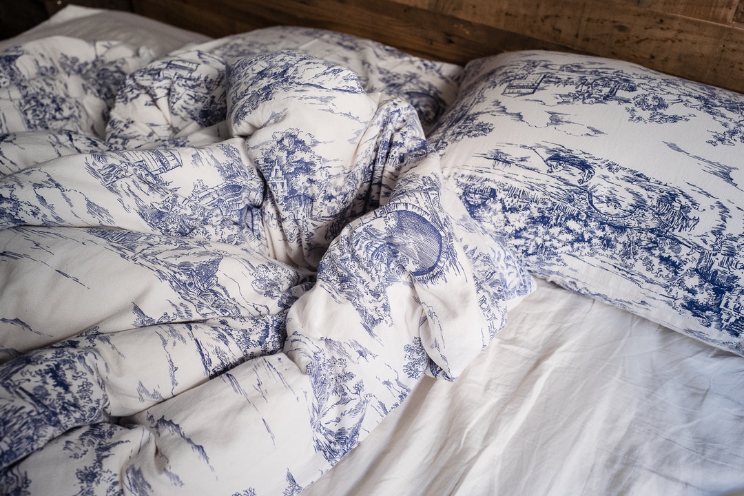 A village inspired pillow and blanket design.