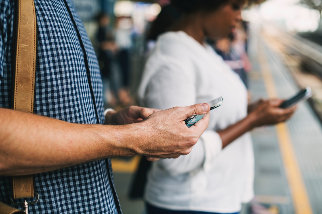 person holding Android smartphone