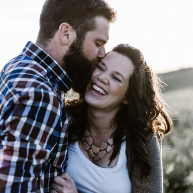 Couple laughing and smiling