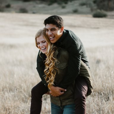couple in field