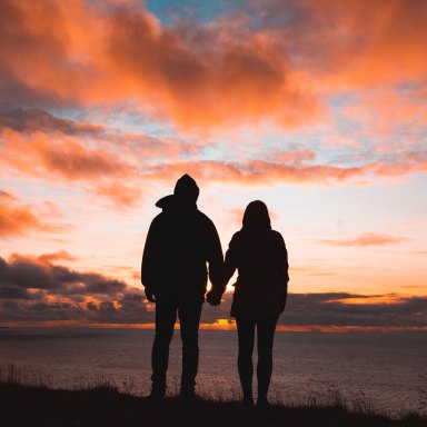 couple watching sunset