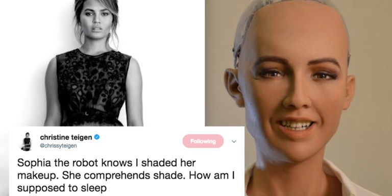 Sophia The Robot Just Called Out Chrissy Teigen For Shading Her On Twitter And I Am SHOOK