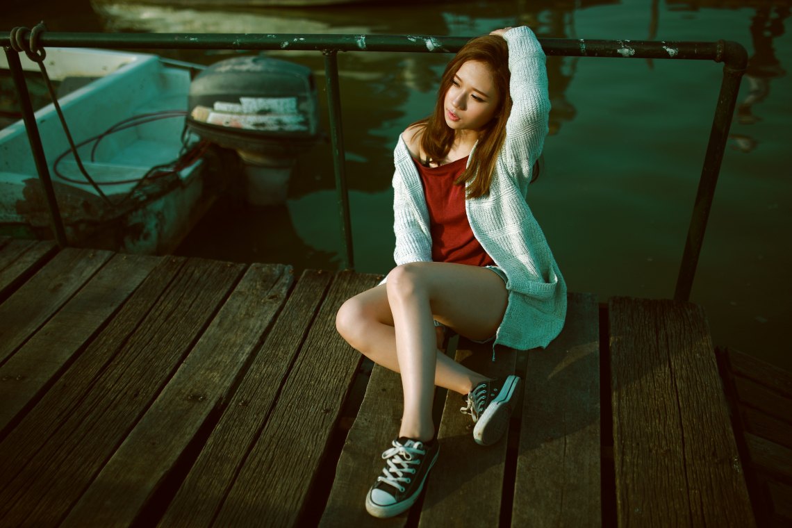 girl on a dock