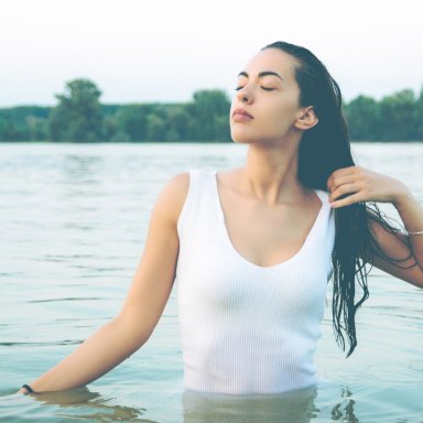 girl in a bunch of water