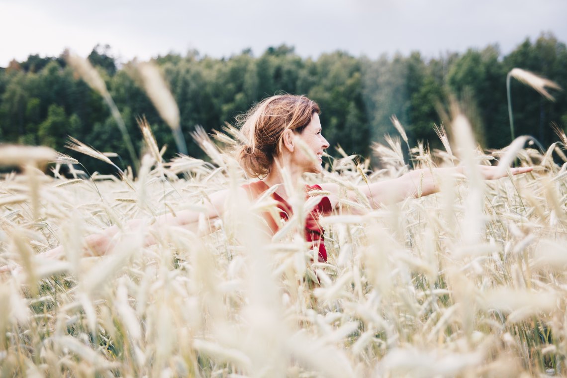 girl in a field