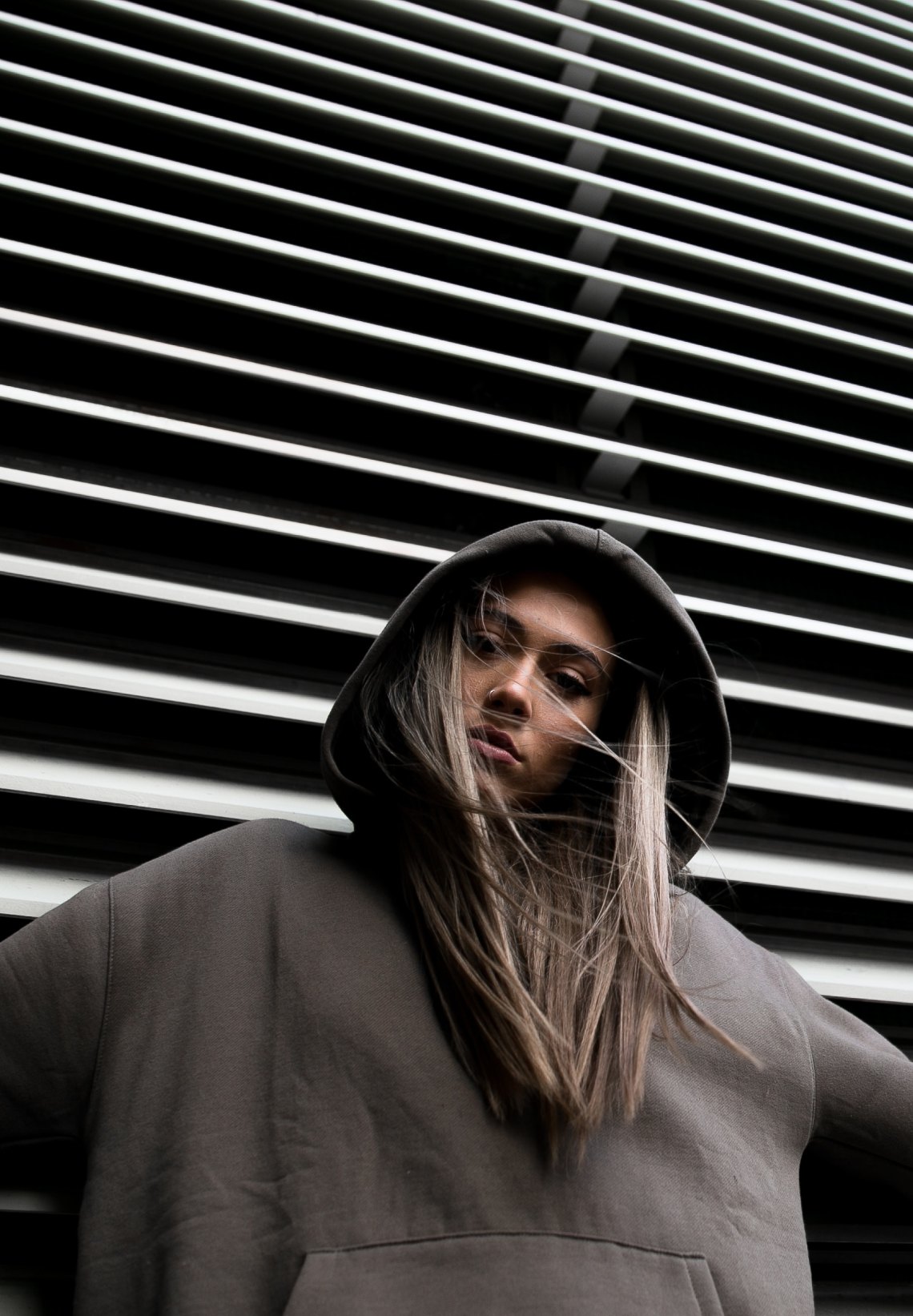 girl in a hoodie